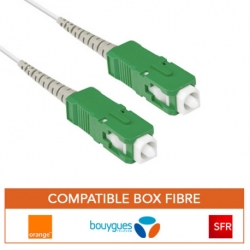Livebox SFR Box Fibre Bouygues Télécom Bbox 50m Linéaire FB122N Cble Fibre Optique SC-APC/SC-APC pour Orange
