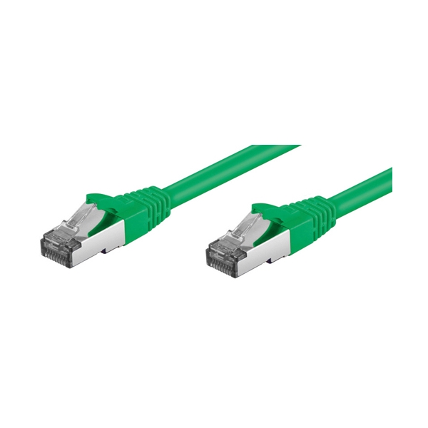 Câble réseau Ethernet (RJ45) vert catégorie 6A S/FTP