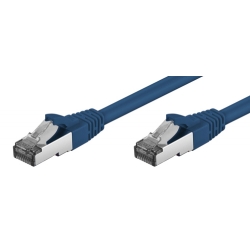 Câble réseau Ethernet (RJ45) bleu catégorie 6A S/FTP