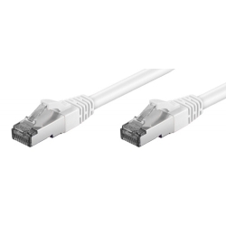 Câble réseau RJ45 plat 25 cm blanc - PRIMEWIRE