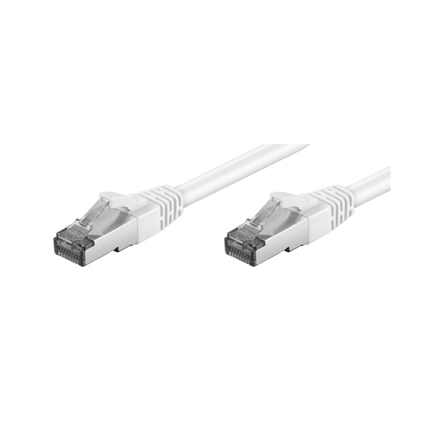 Câble réseau Ethernet (RJ45) blanc catégorie 6A S/FTP