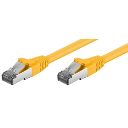 Câble réseau Ethernet (RJ45) jaune catégorie 6A S/FTP