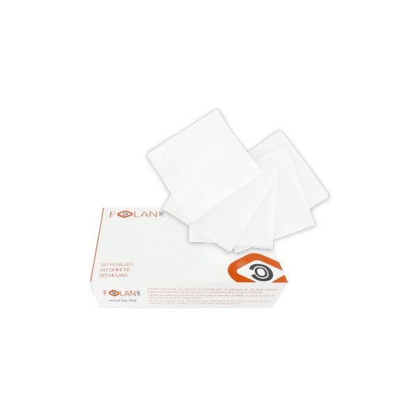 Lingettes sèches pour nettoyage de la fibre optique (50 feuilles)