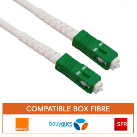 Cable fibre optique Livebox, SFR box et Bbox - 10m